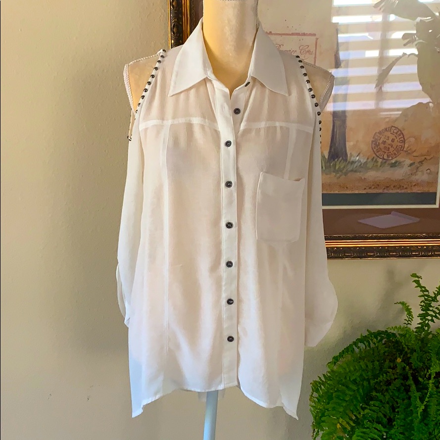Bebe Button Down Shirt Sz M Bebe Button Down Shirt Sz M